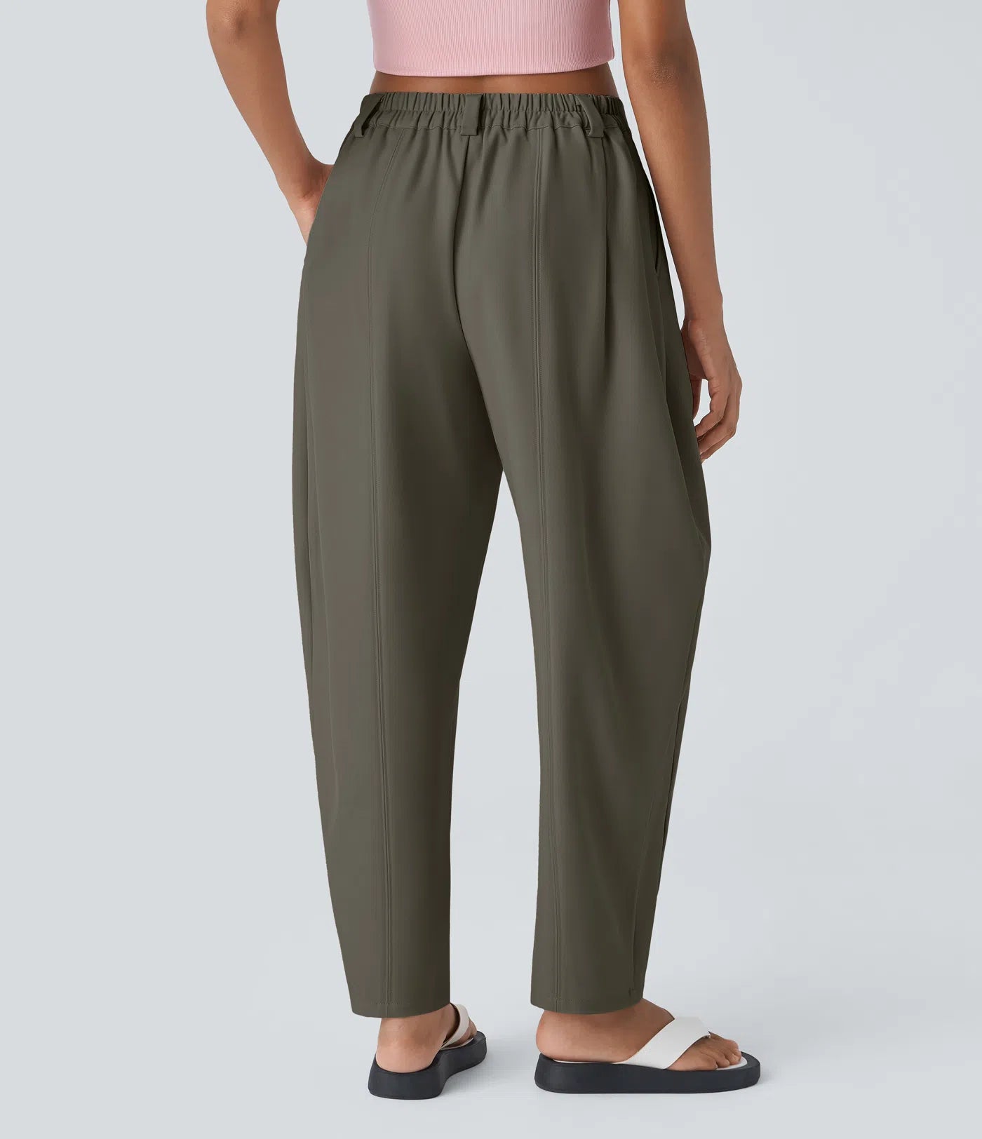 BumFlair – Mid Rise Pocket Barrel Leg Work Pants