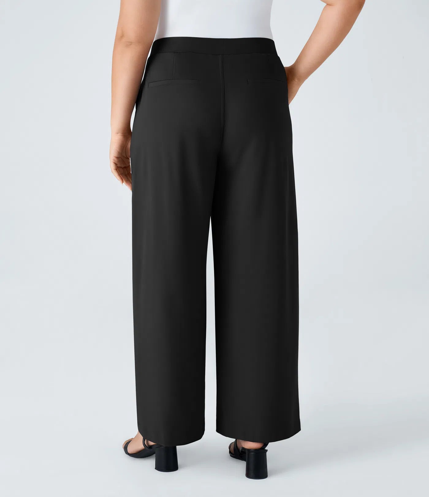 BumFlair - DayStretch High Waisted Pocket Straight Leg Work Plus Size Pants
