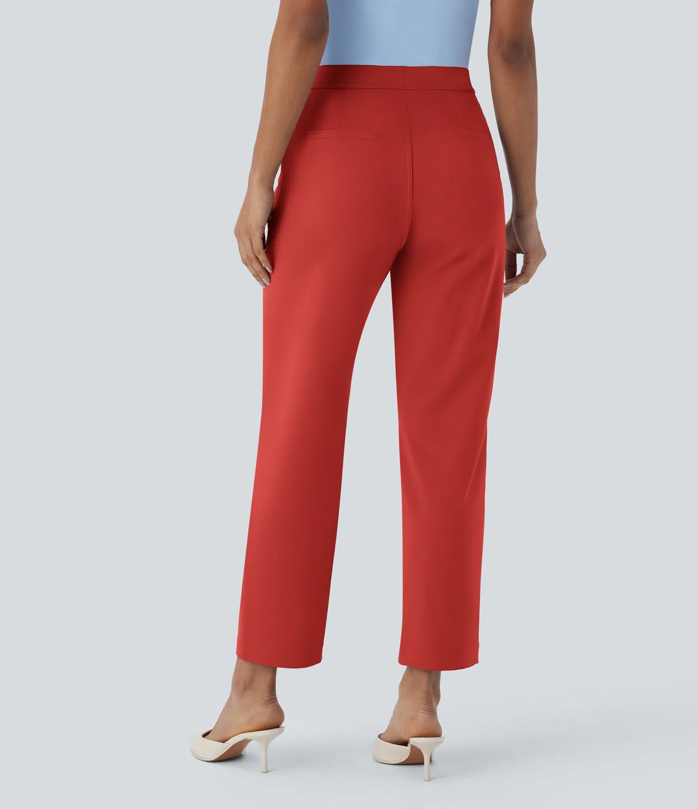 BumFlair - DayStretch High Waisted Pocket Ankle Length Tapered Work Pants