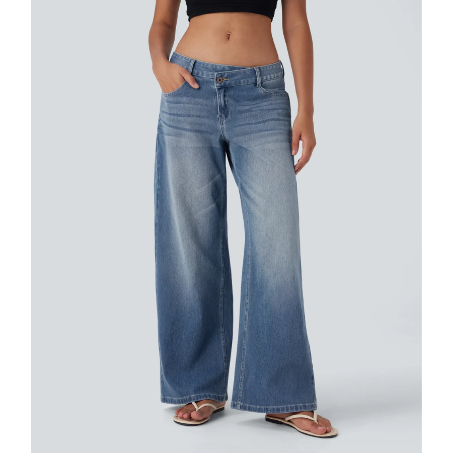 BumFlair - Stretch Comfort Wide-Leg Jeans for Women