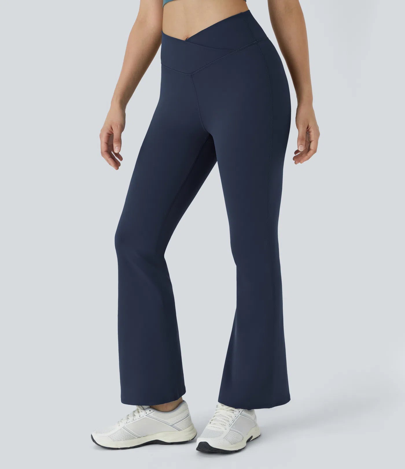 BumFlair – DayStretch High Waisted Crossover Flare Yoga Leggings