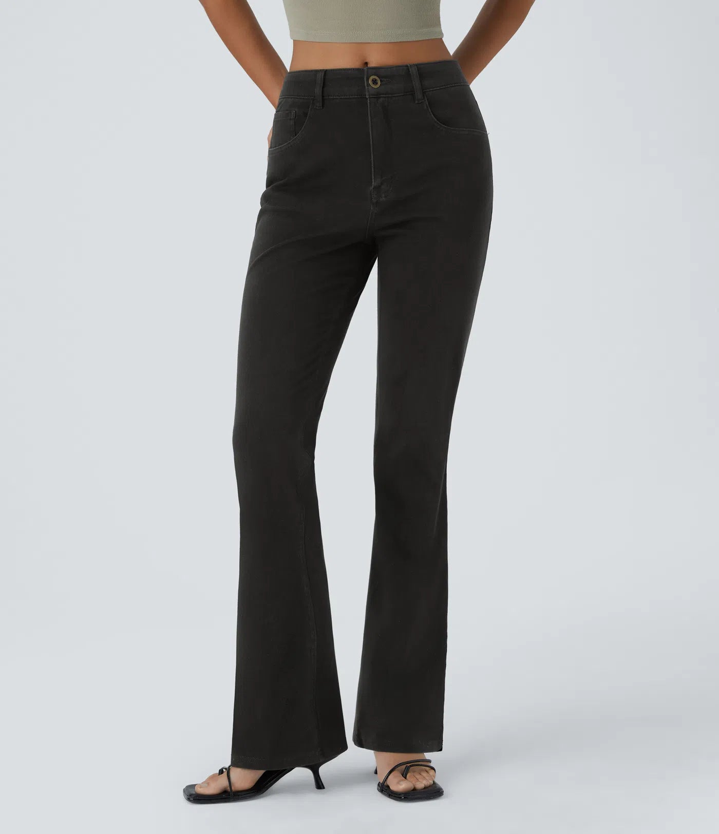 BumFlair - Mid Rise Pockets Casual Bootcut Jeans