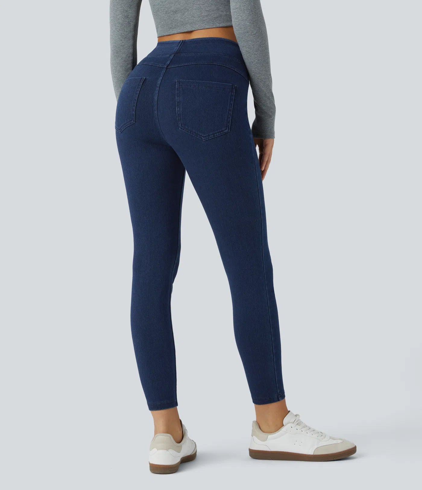 BumFlair - High Waisted Pocket Denim Casual Leggings