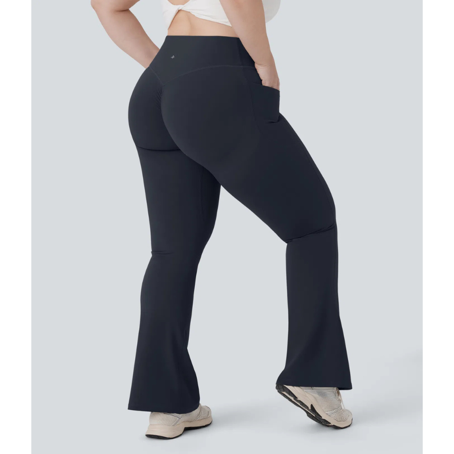 BumFlair – Tummy Control Bootcut Yoga Leggings for Plus-Size Women