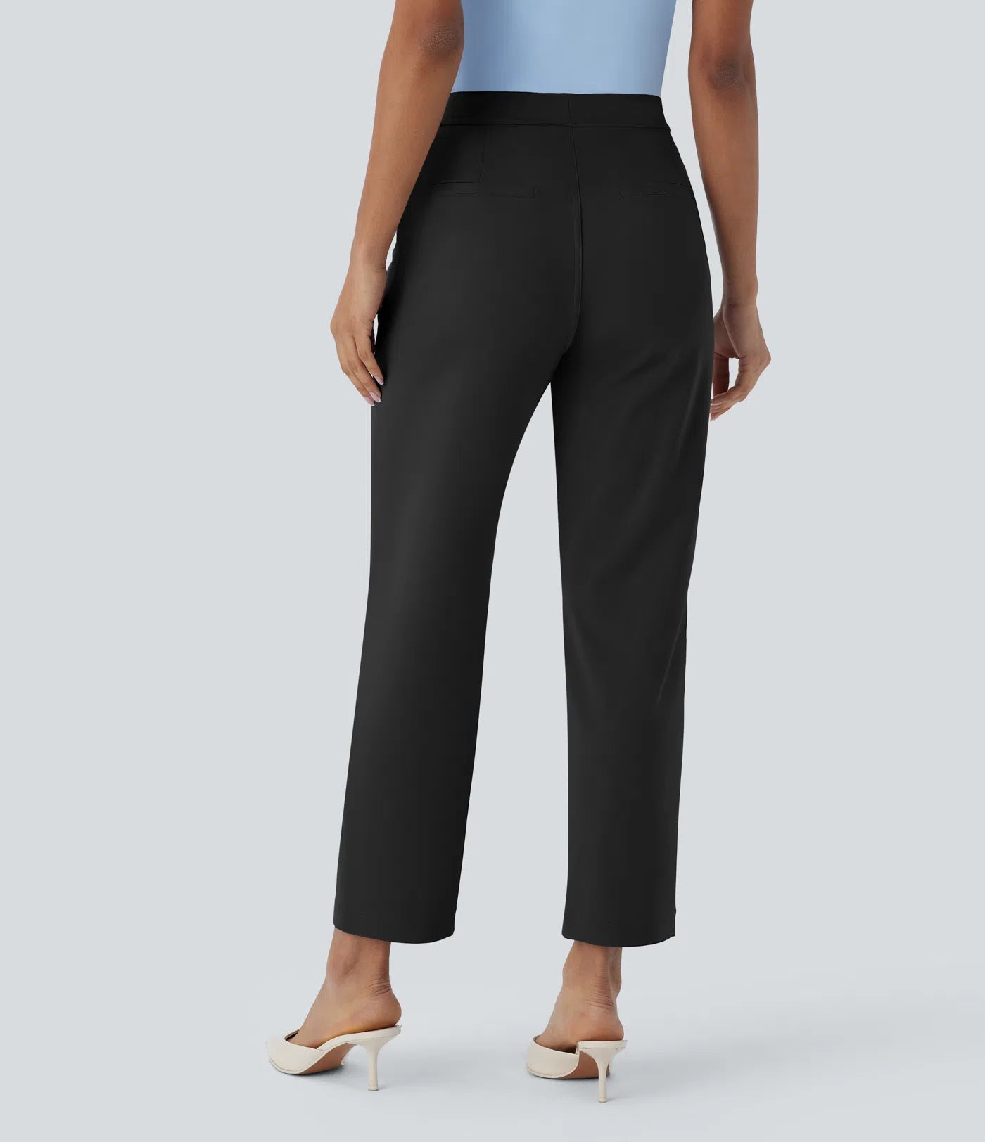 BumFlair - DayStretch High Waisted Pocket Ankle Length Tapered Work Pants