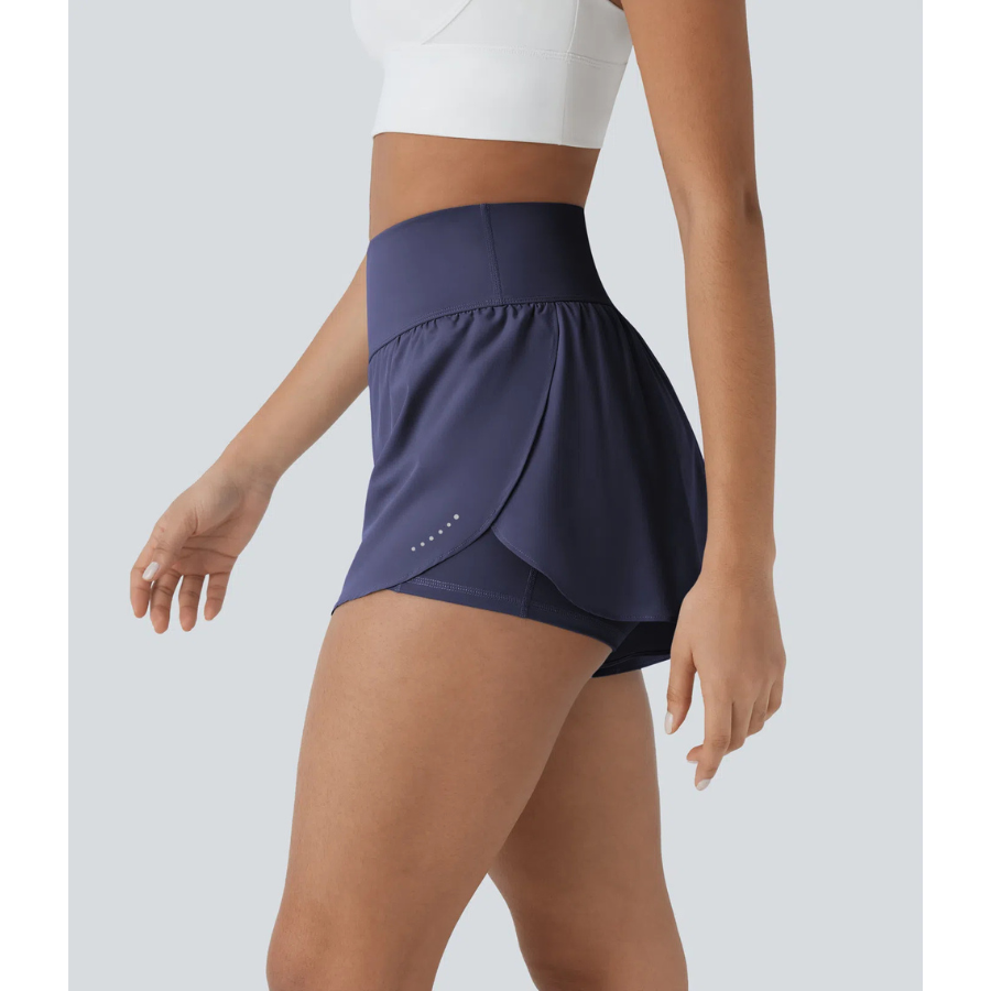 BumFlair – QuickDry 2-in-1 Reflective Running Shorts for Women