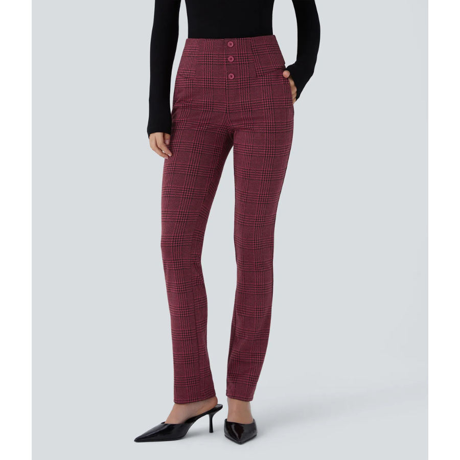 BumFlair – Flexible Comfort Plaid Pants for Women