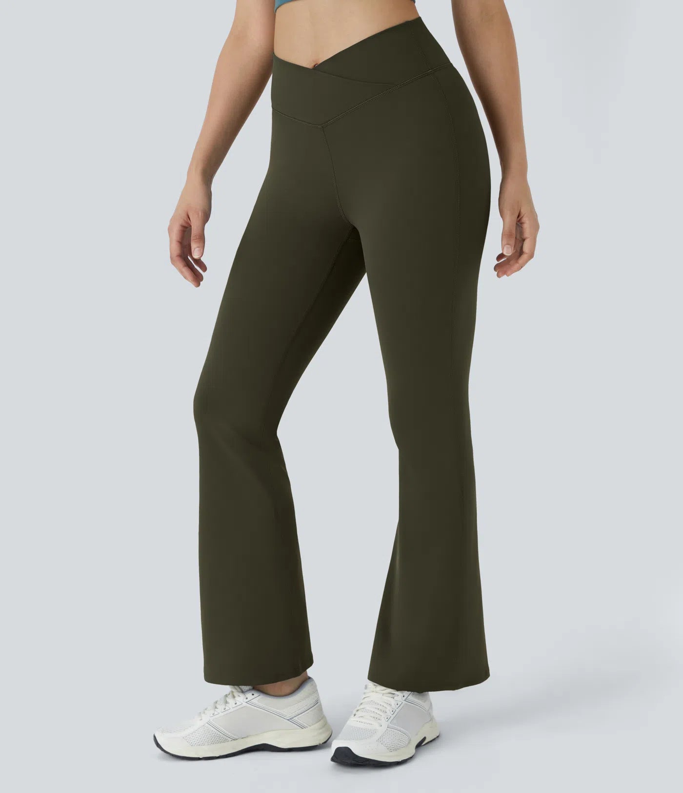 BumFlair – DayStretch High Waisted Crossover Flare Yoga Leggings