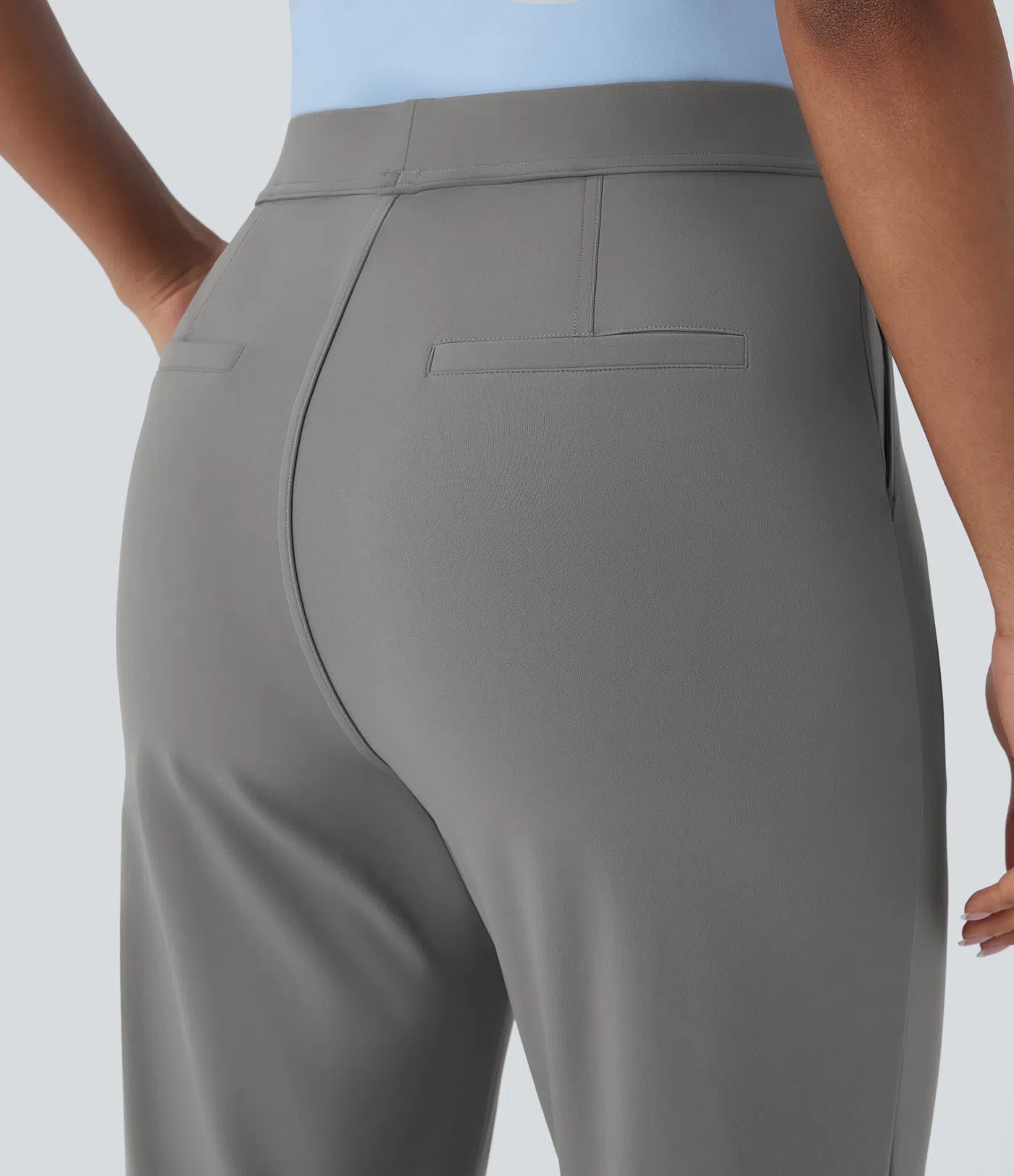 BumFlair - DayStretch High Waisted Pocket Ankle Length Tapered Work Pants