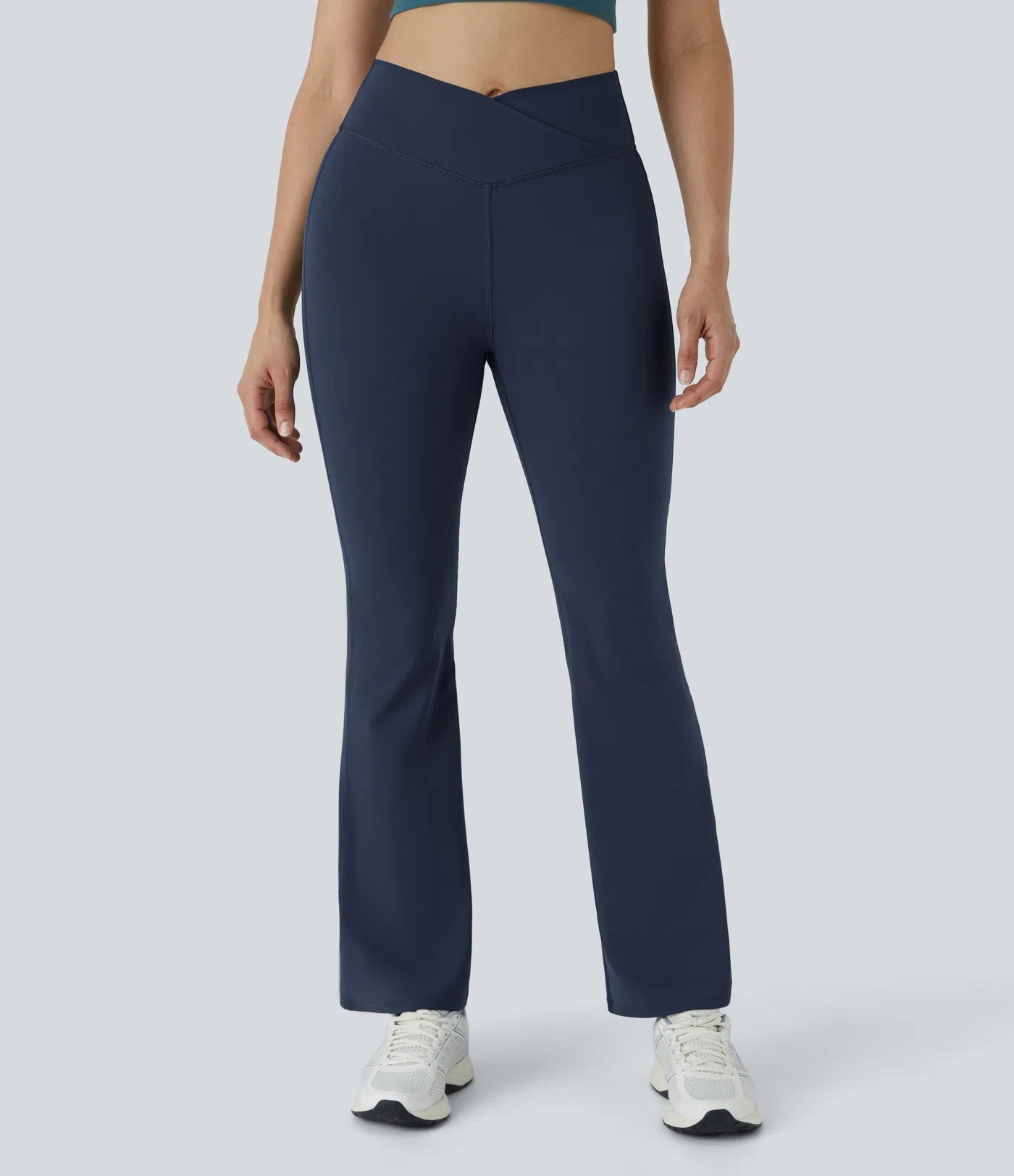 BumFlair – DayStretch High Waisted Crossover Flare Yoga Leggings