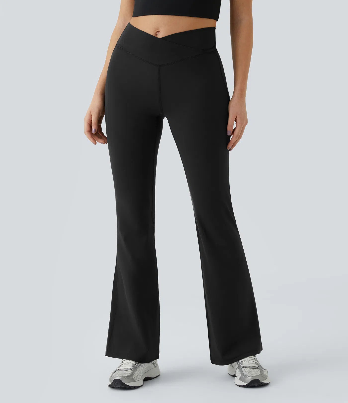 BumFlair – DayStretch High Waisted Crossover Flare Yoga Leggings