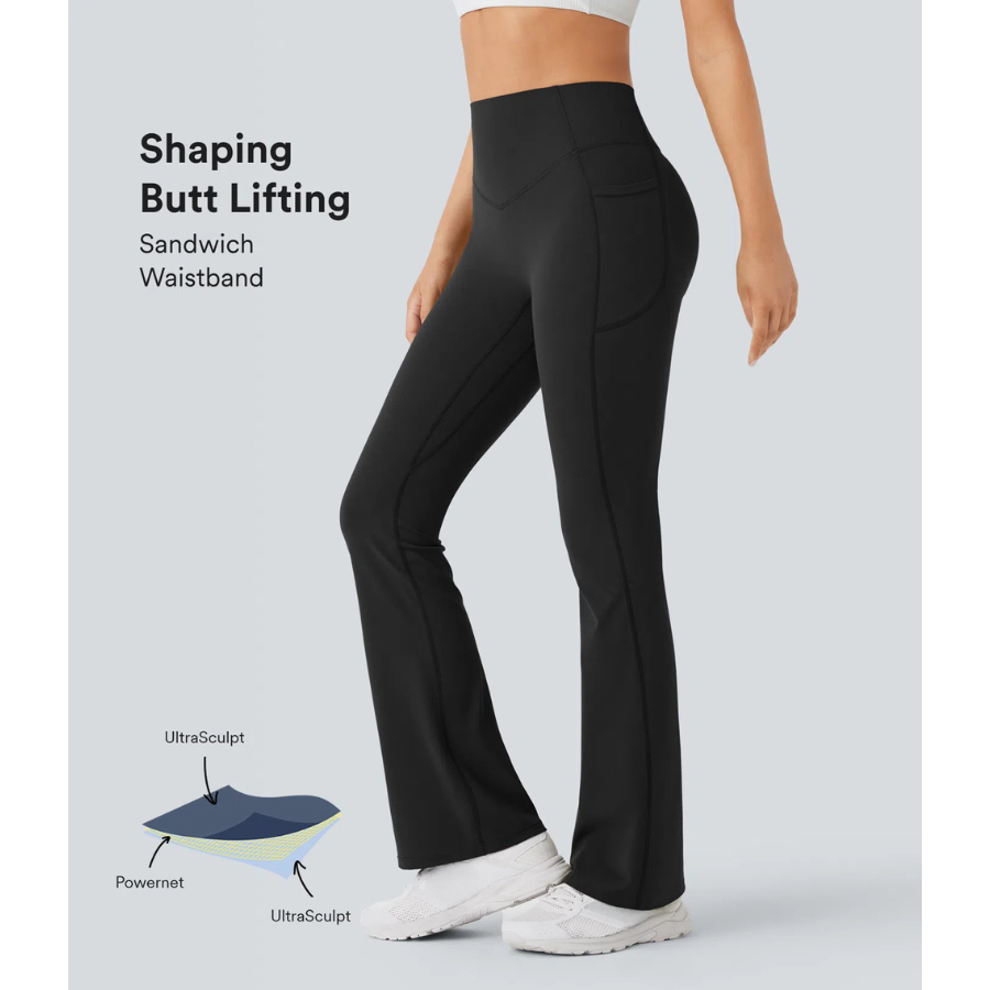 BumFlair - Tummy Control & Butt-Lifting Bootcut Leggings for Women