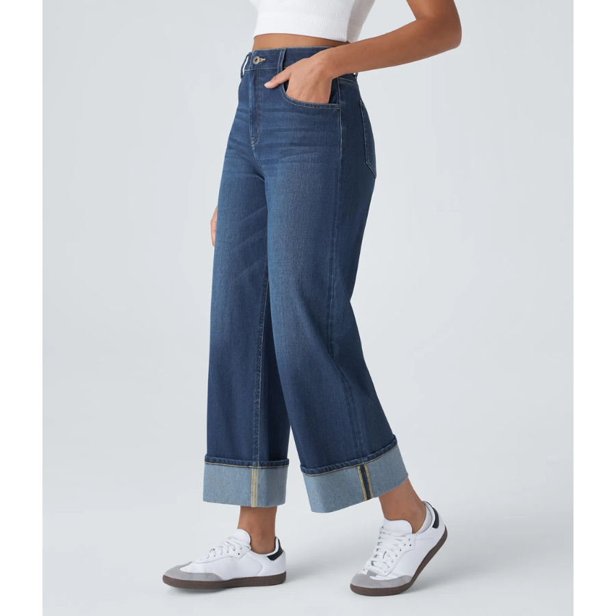 BumFlair - Stretch-Fit High-Waist Wide-Leg Jeans for Women