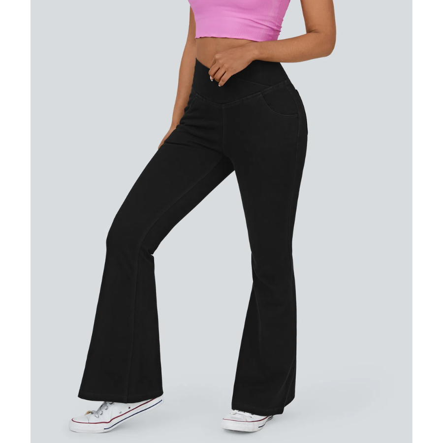 BumFlair - Tummy Control Flare Denim Pants for Women