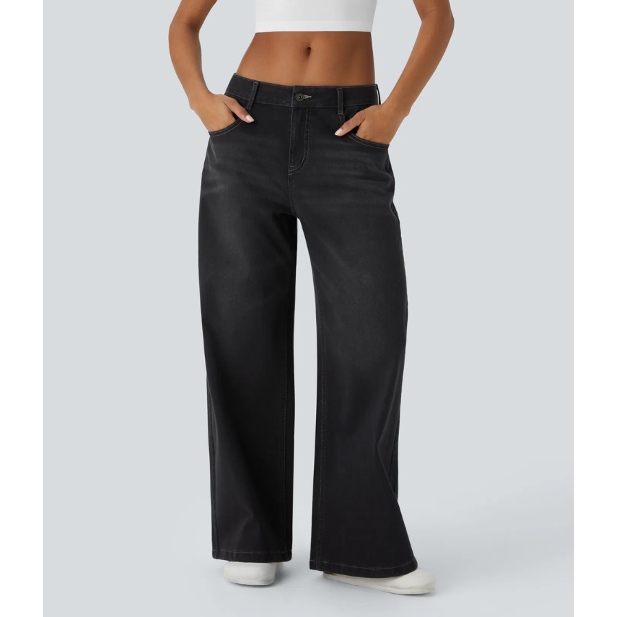 BumFlair - Lightweight Flexible Wide-Leg Casual Jeans for Women