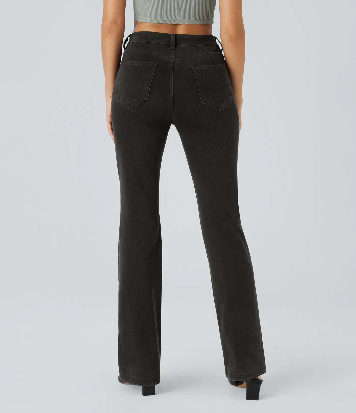 BumFlair - Mid Rise Pockets Casual Bootcut Jeans