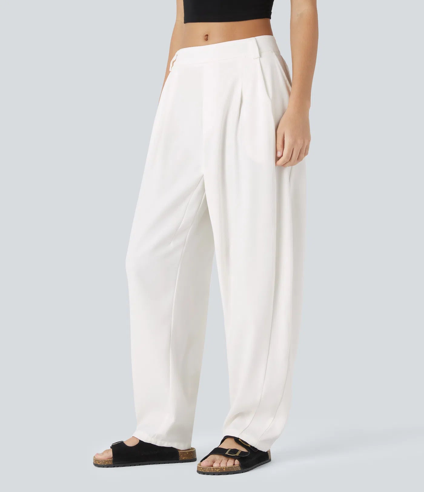 BumFlair – Mid Rise Pocket Barrel Leg Work Pants