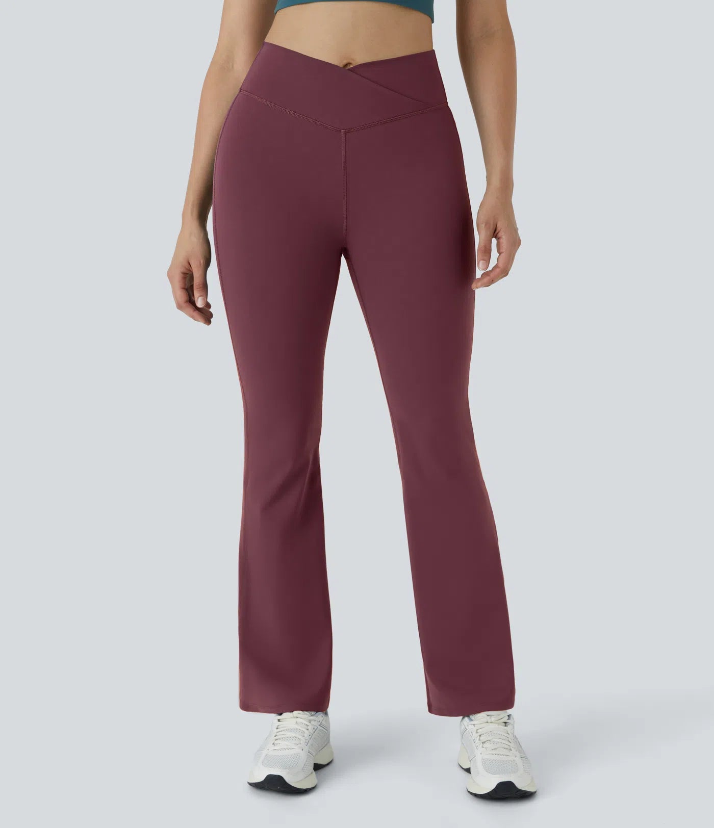 BumFlair – DayStretch High Waisted Crossover Flare Yoga Leggings