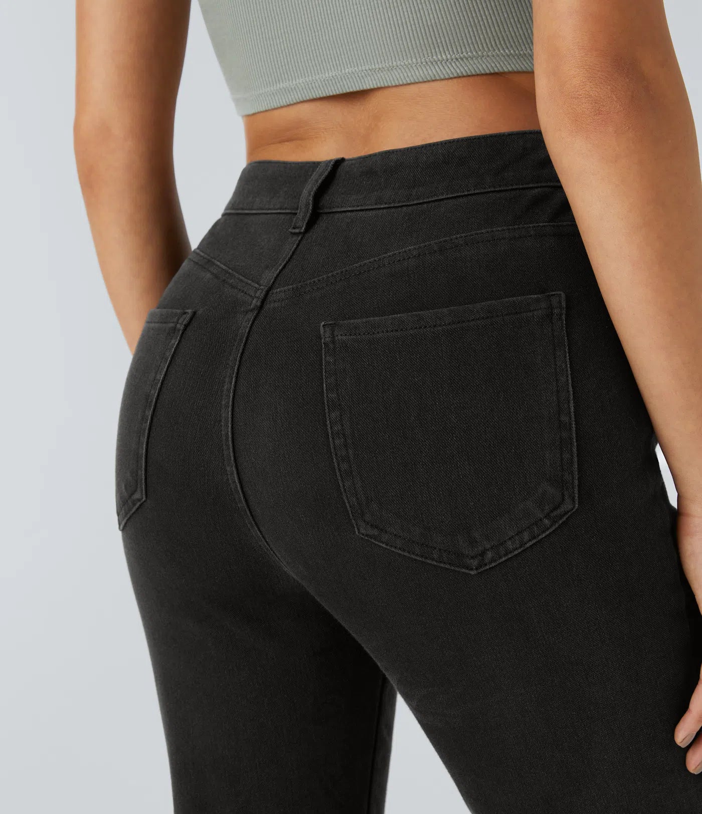 BumFlair - Mid Rise Pockets Casual Bootcut Jeans