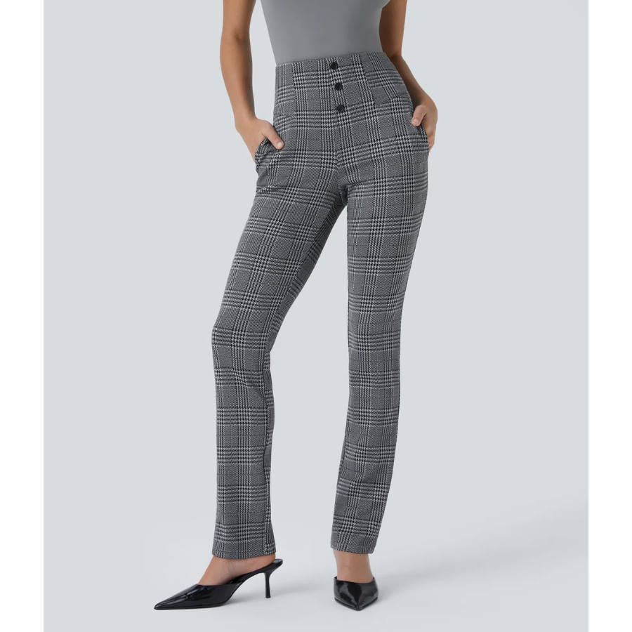 BumFlair – Flexible Comfort Plaid Pants for Women