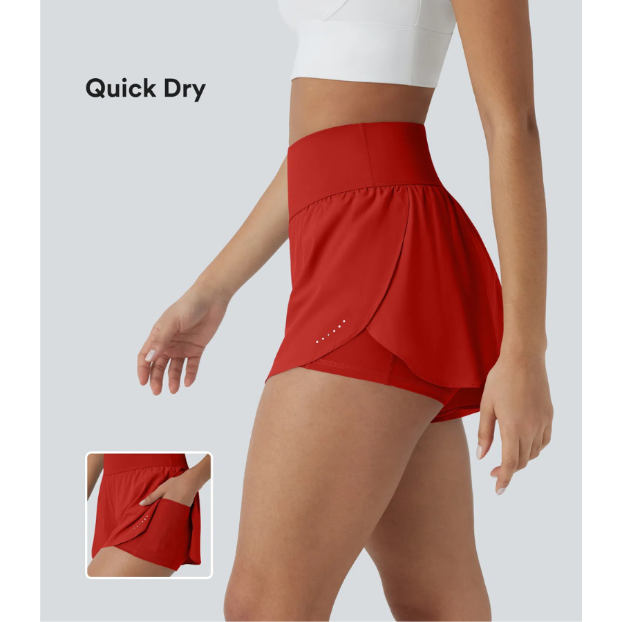 BumFlair – QuickDry 2-in-1 Reflective Running Shorts for Women
