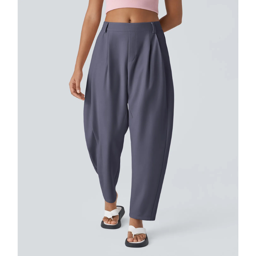 BumFlair – Flexible Comfort Barrel Leg Pants for Women