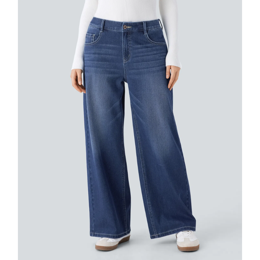 BumFlair - Lightweight Flexible Wide-Leg Casual Jeans for Women