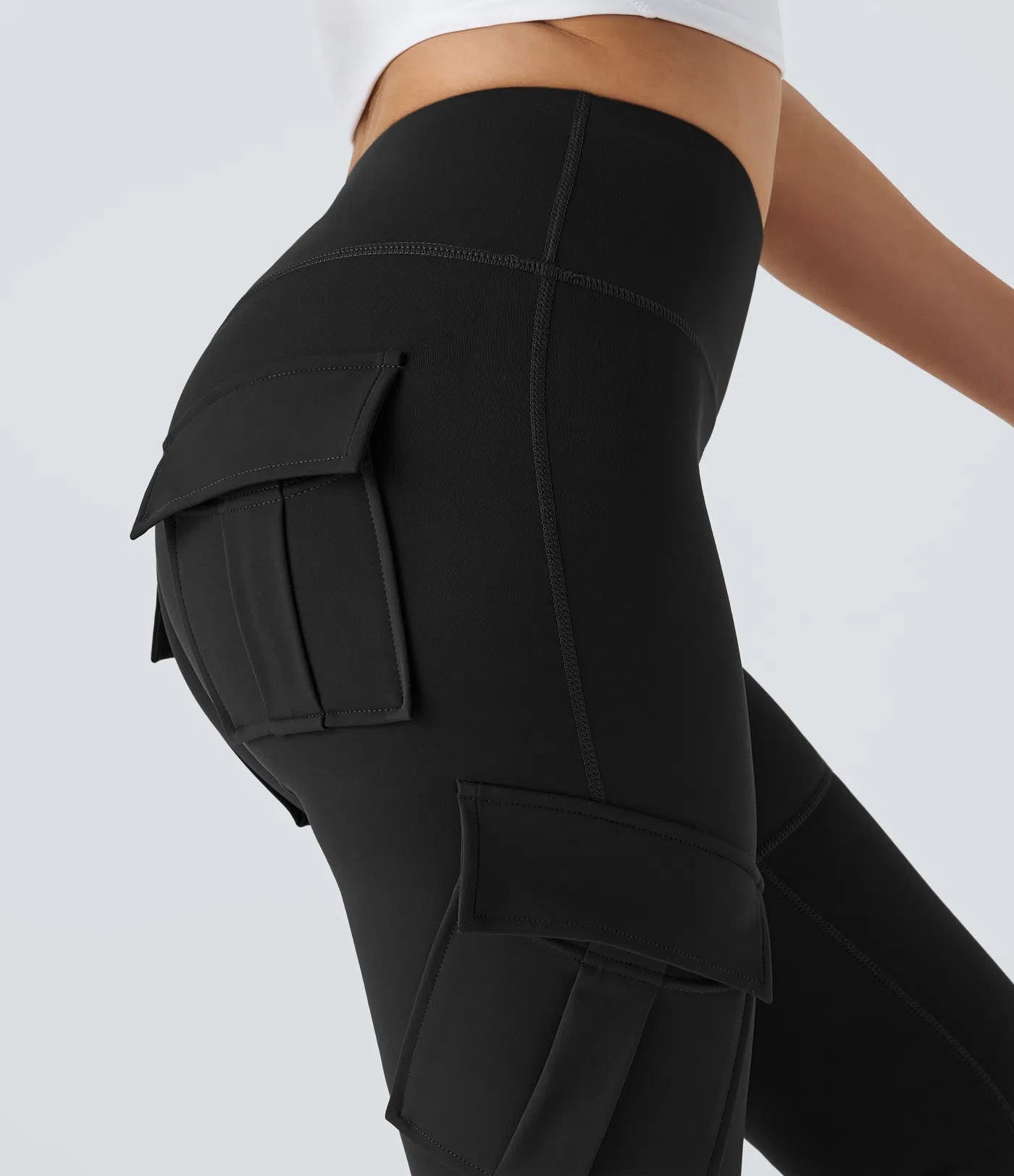 BumFlair - DayStretch High Waisted Cargo Pocket Skinny Yoga Leggings