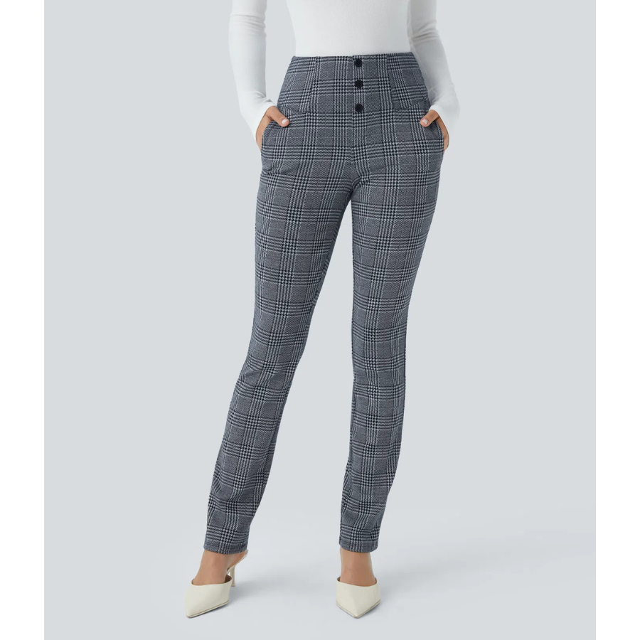 BumFlair – Flexible Comfort Plaid Pants for Women