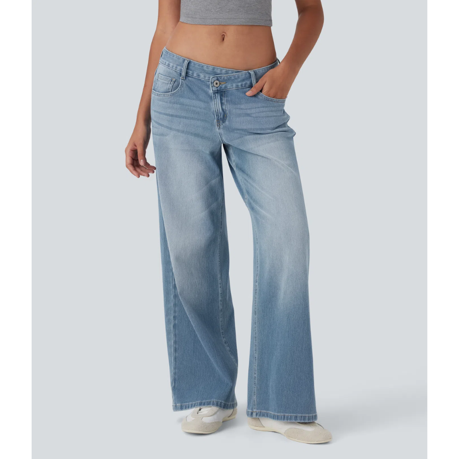 BumFlair - Stretch Comfort Wide-Leg Jeans for Women