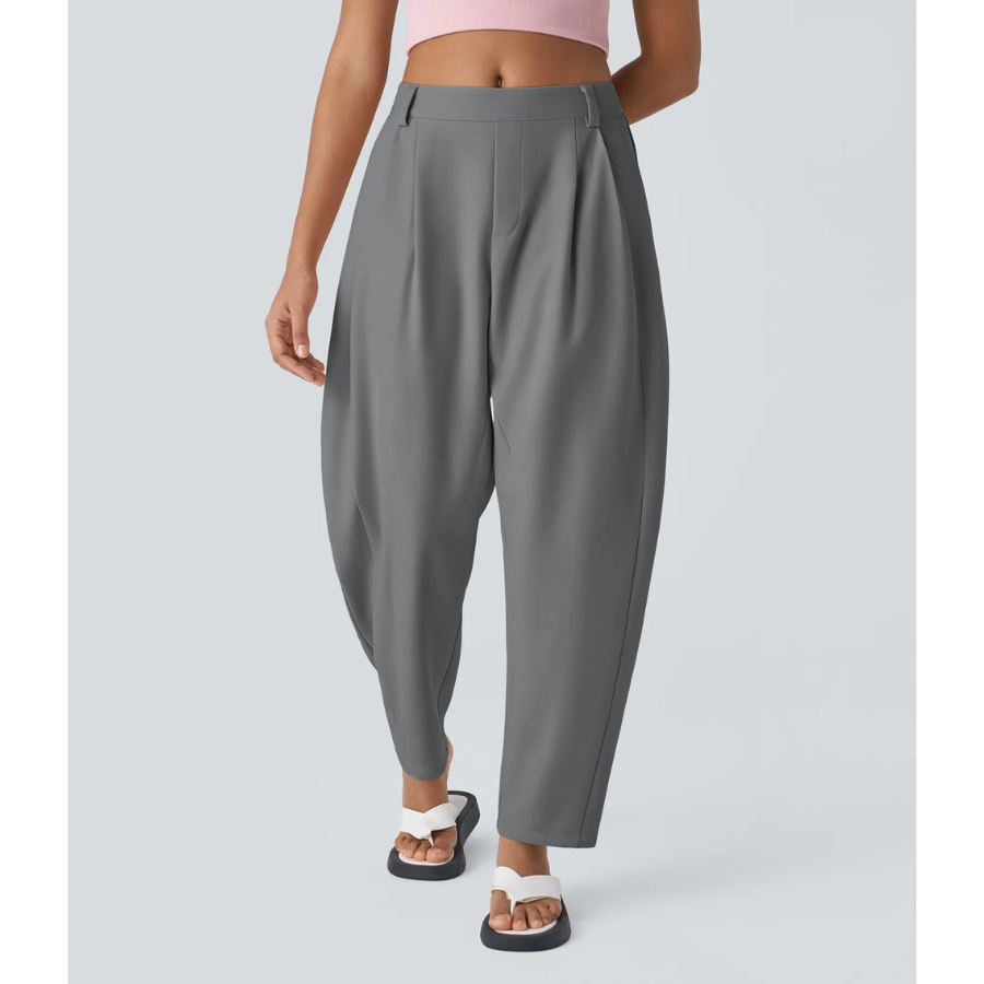 BumFlair – Flexible Comfort Barrel Leg Pants for Women
