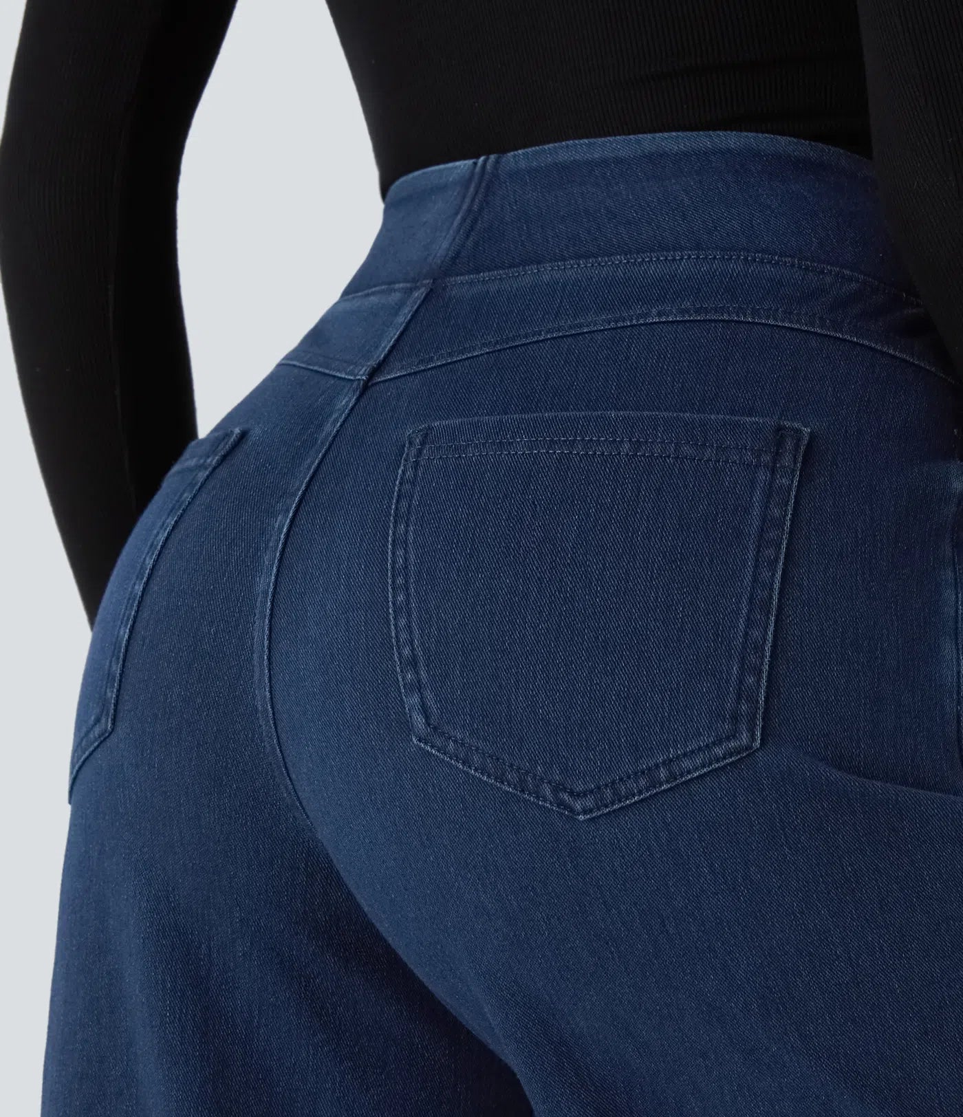 BumFlair – High Waisted Pockets Wide Leg Loose Work Jeans