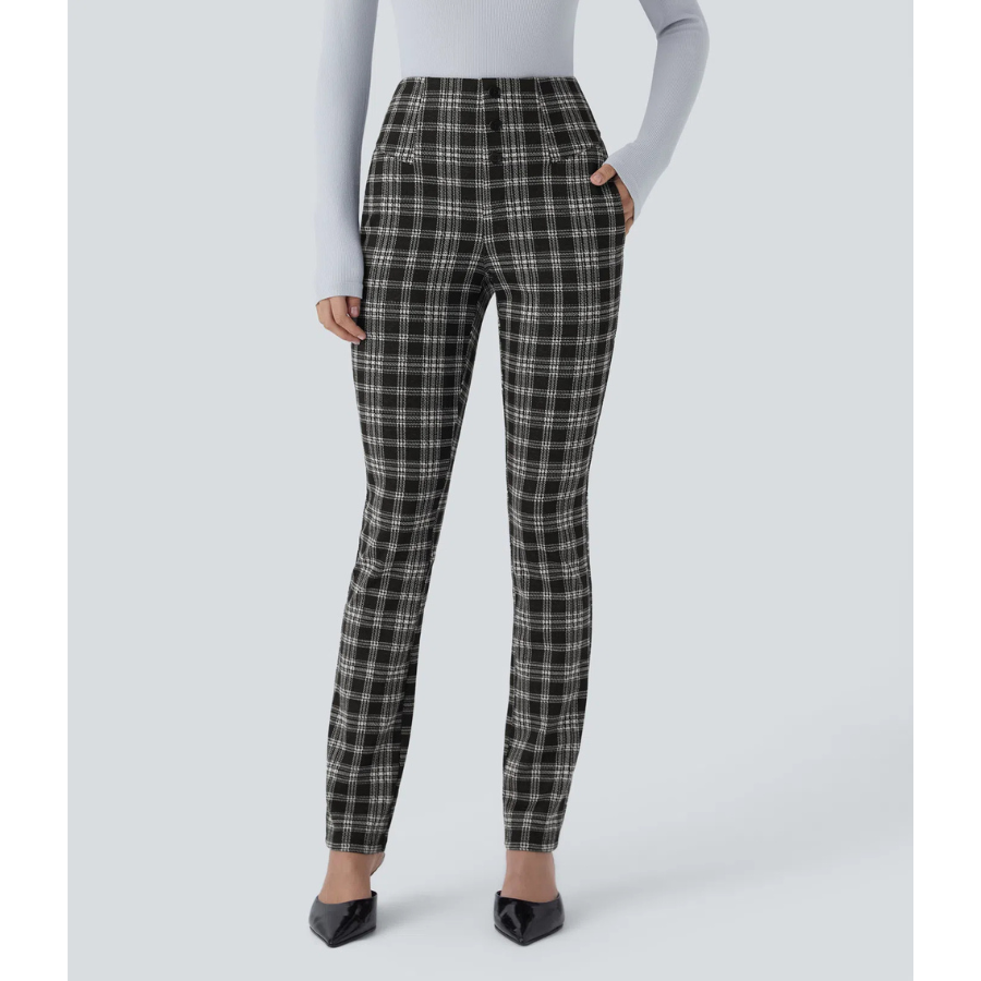 BumFlair – Flexible Comfort Plaid Pants for Women