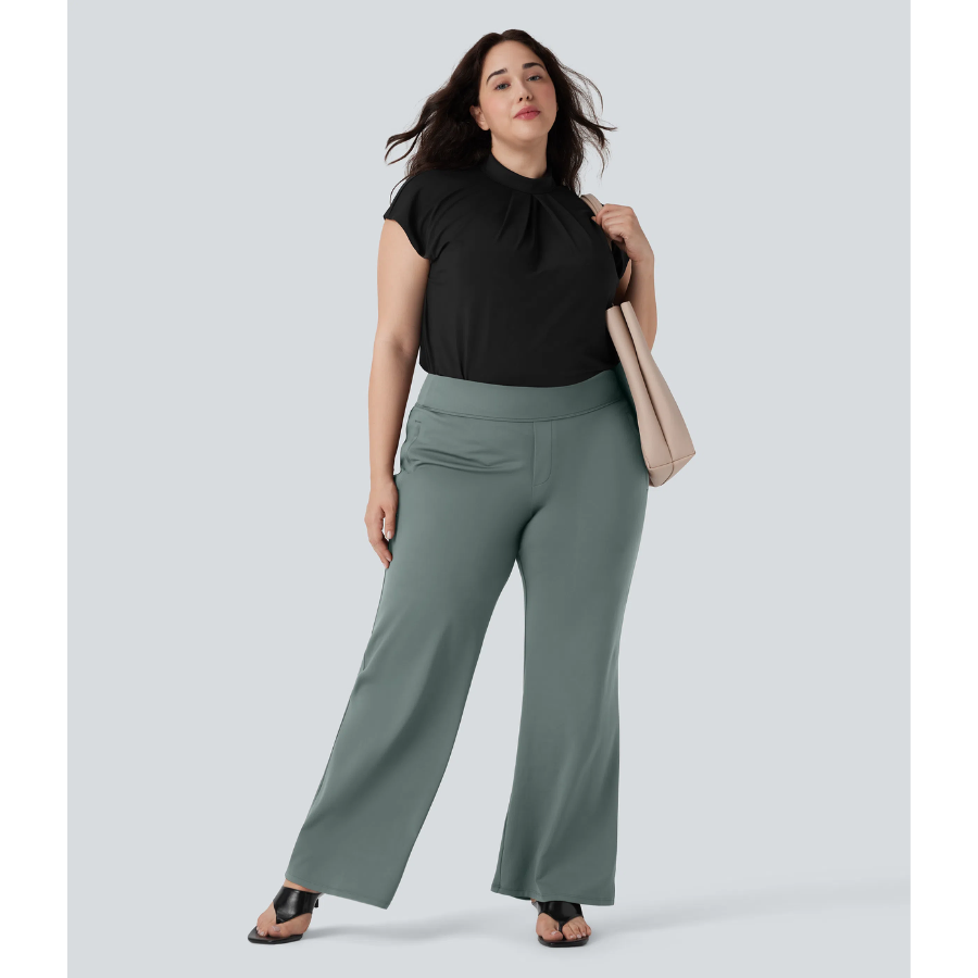 BumFlair - Stretch Comfort Work Flare Pants for Women