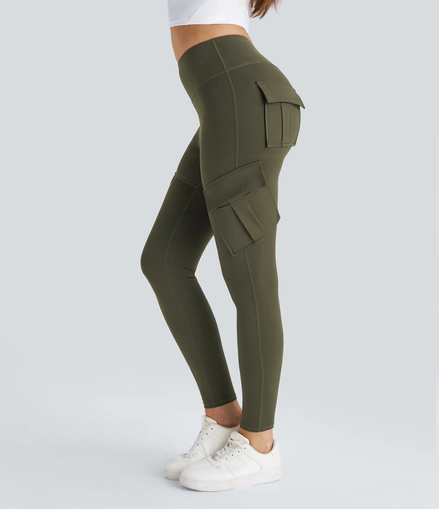 BumFlair - DayStretch High Waisted Cargo Pocket Skinny Yoga Leggings