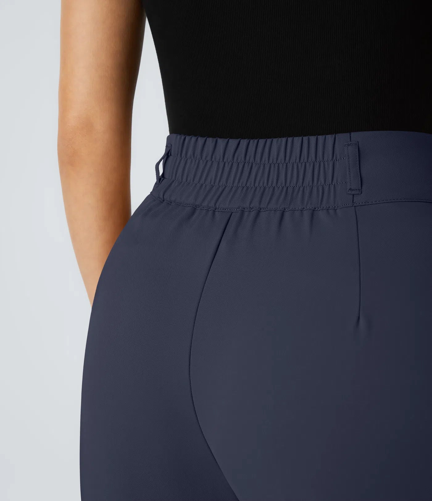 BumFlair – High Waisted Zipper Pocket Shirred Straight Leg Work Pants