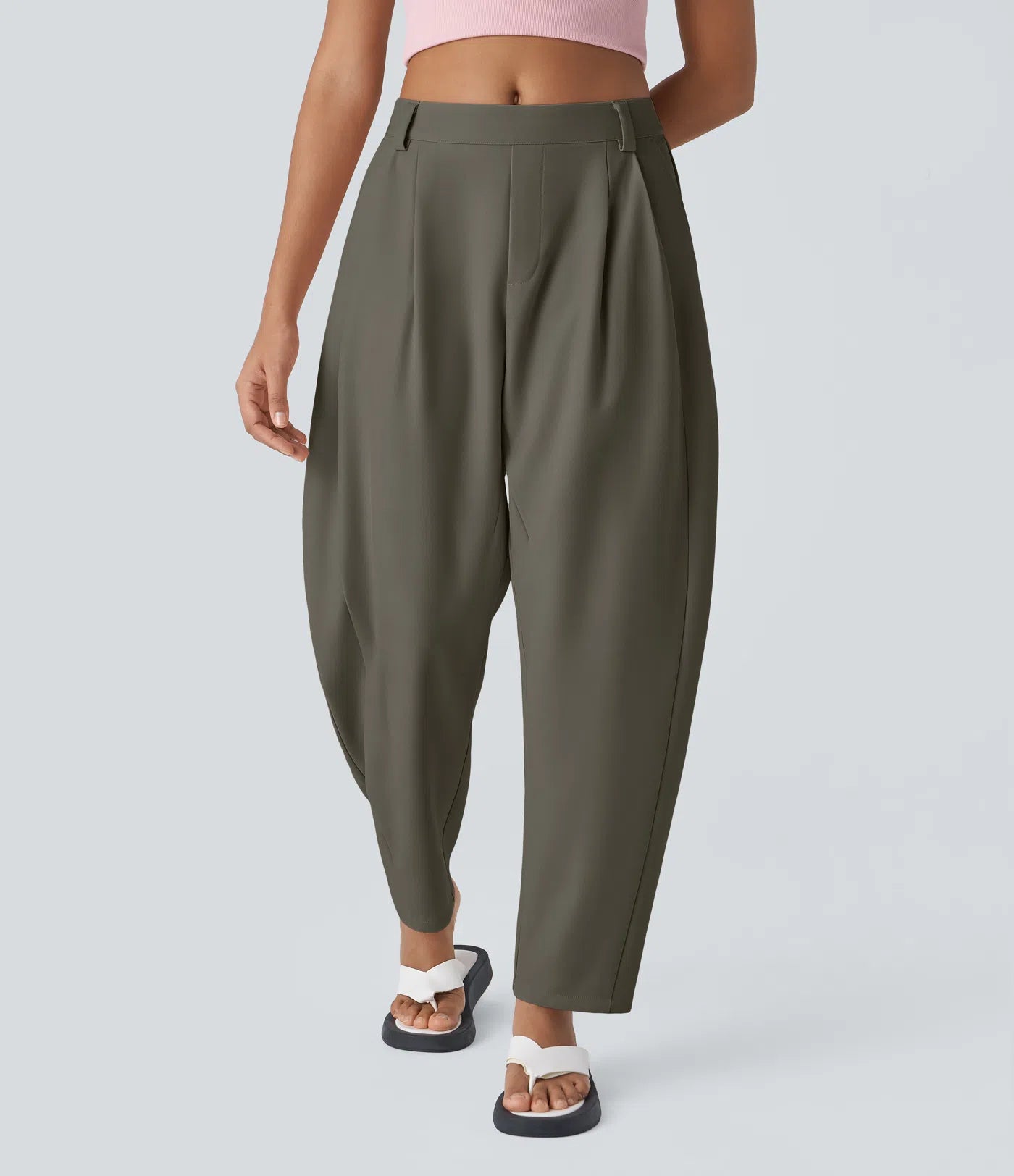 BumFlair – Mid Rise Pocket Barrel Leg Work Pants