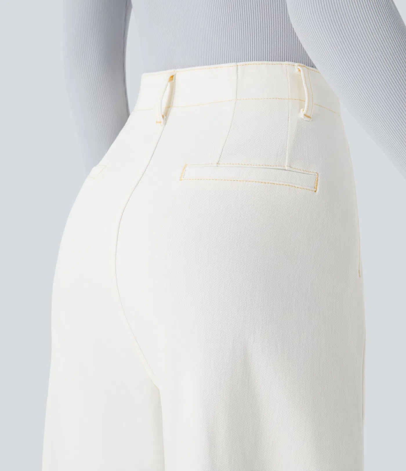 BumFlair – High Waisted Pockets Washed Casual Wide Leg Jeans