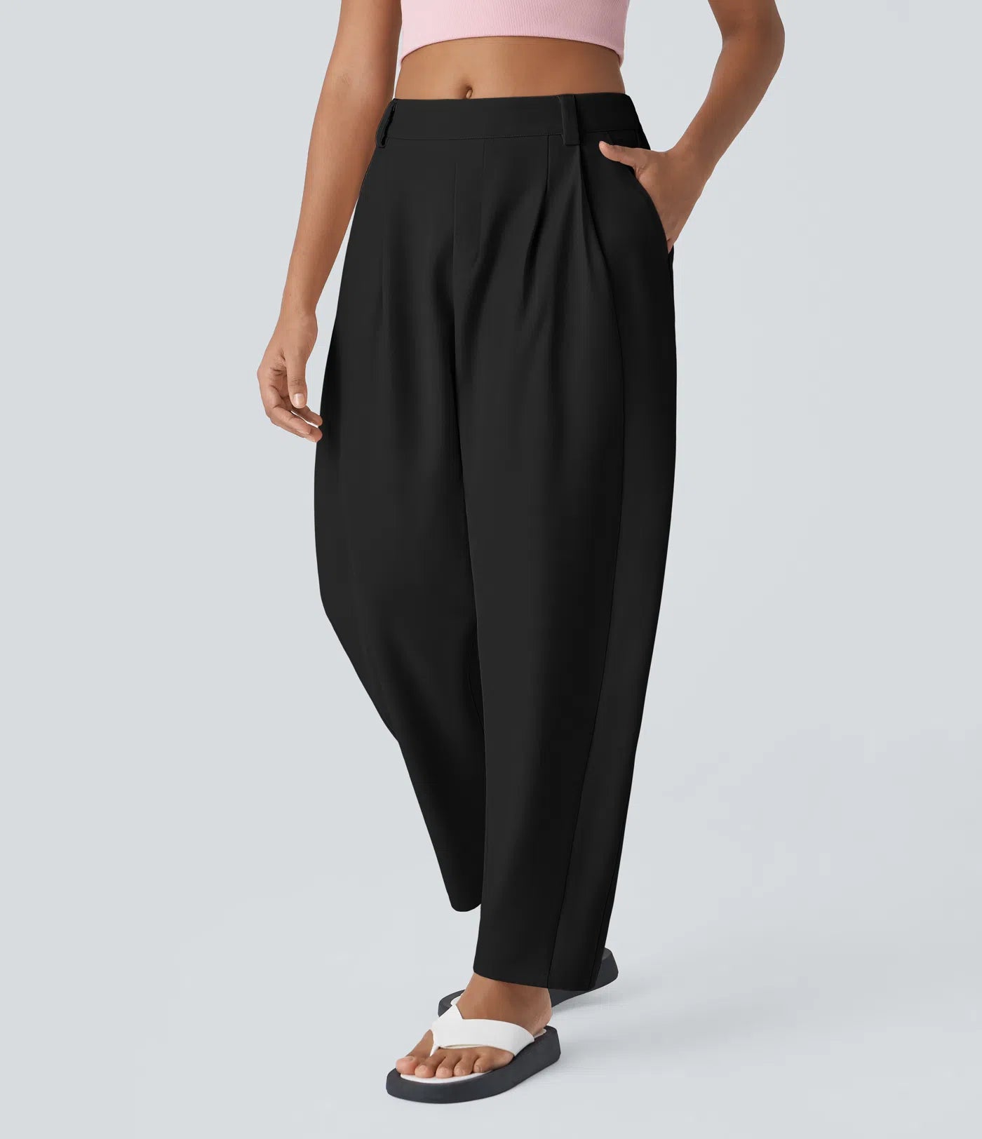 BumFlair – Mid Rise Pocket Barrel Leg Work Pants