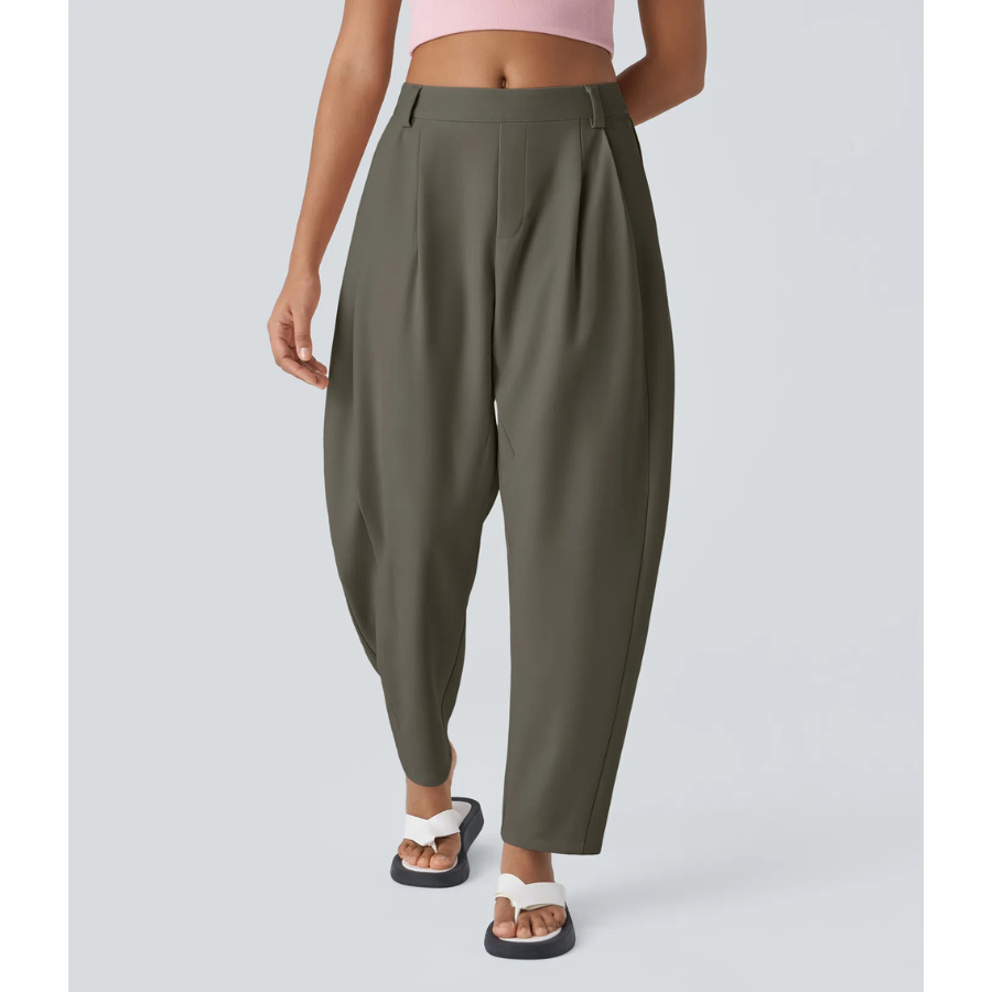 BumFlair – Flexible Comfort Barrel Leg Pants for Women