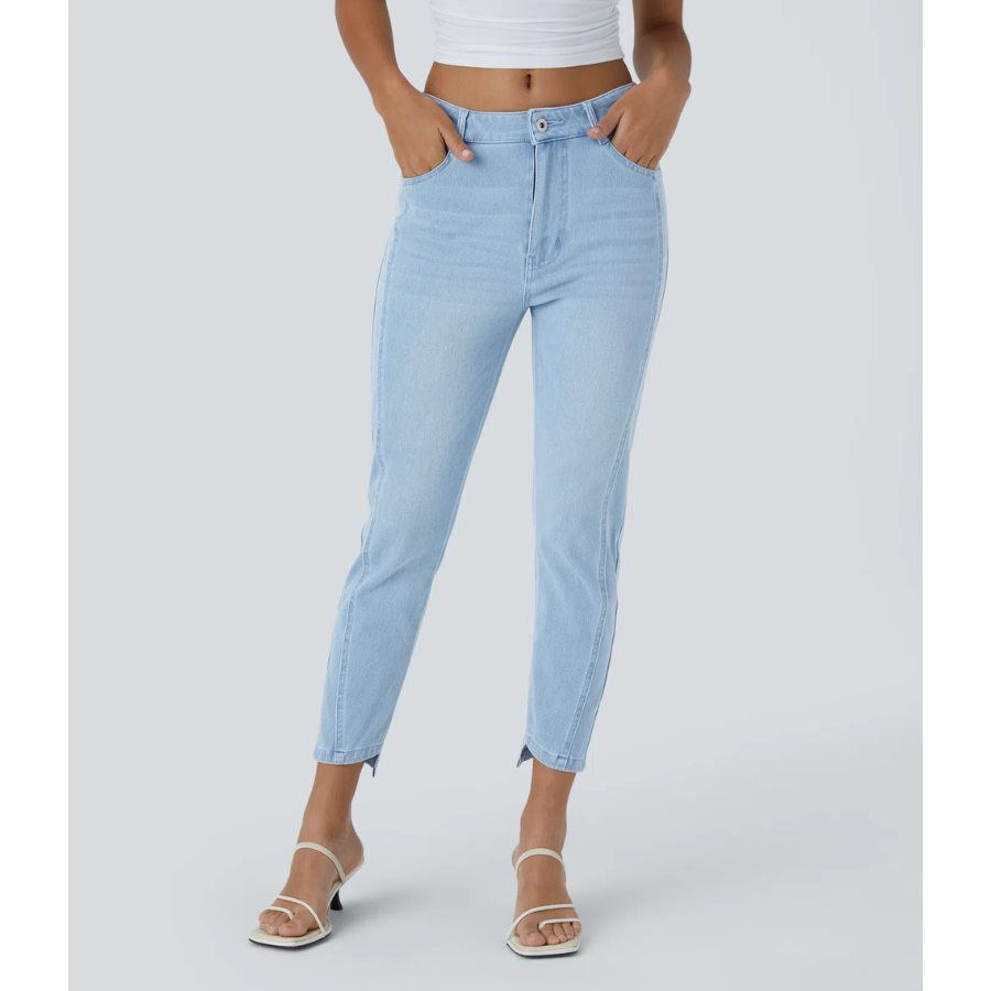 BumFlair – Smooth Comfort Zipper Pocket Jeans for Women