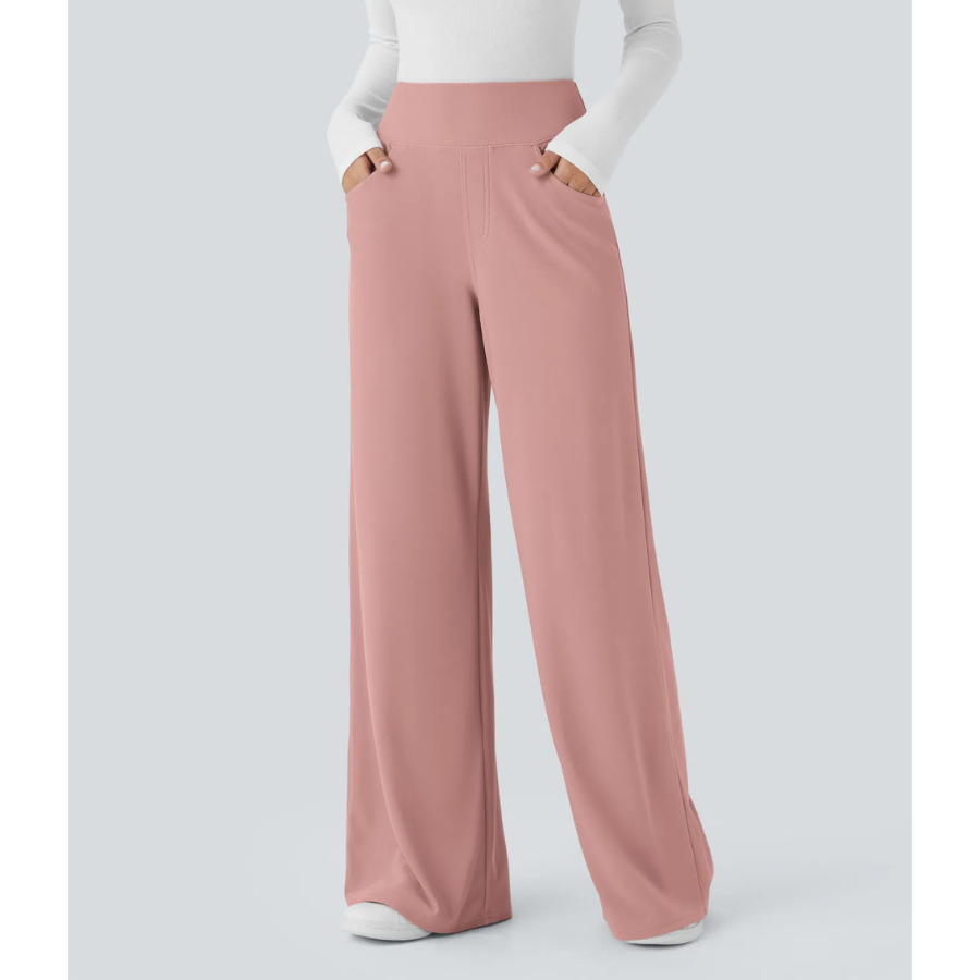 BumFlair - Tummy Control & Stretch Comfort Wide-Leg Work Pants for Women