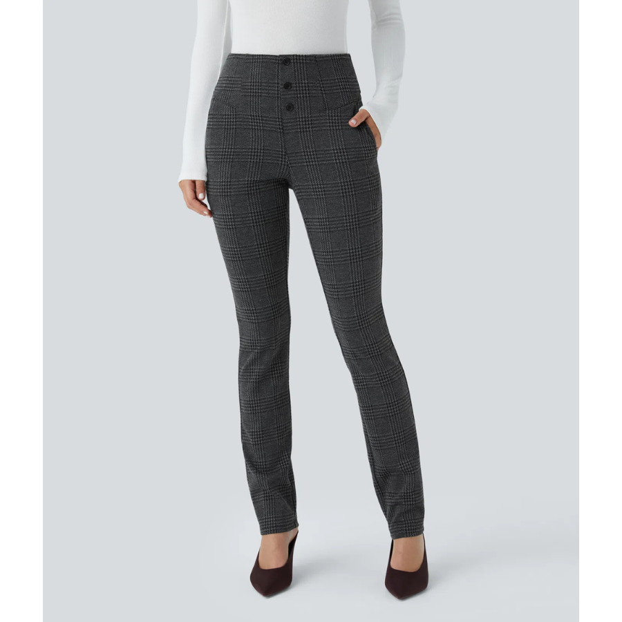 BumFlair – Flexible Comfort Plaid Pants for Women
