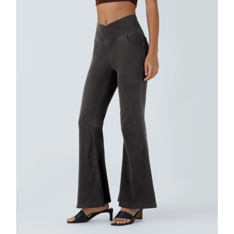 BumFlair - Tummy Control Flare Denim Pants for Women