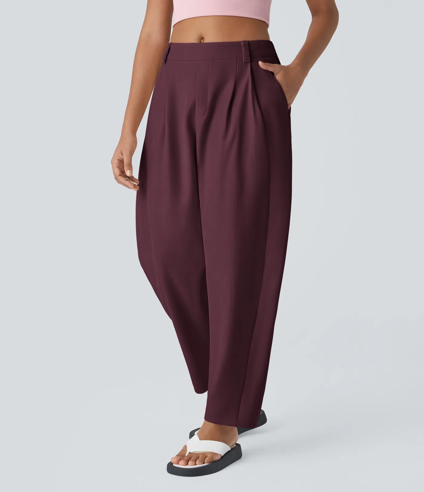 BumFlair – Mid Rise Pocket Barrel Leg Work Pants