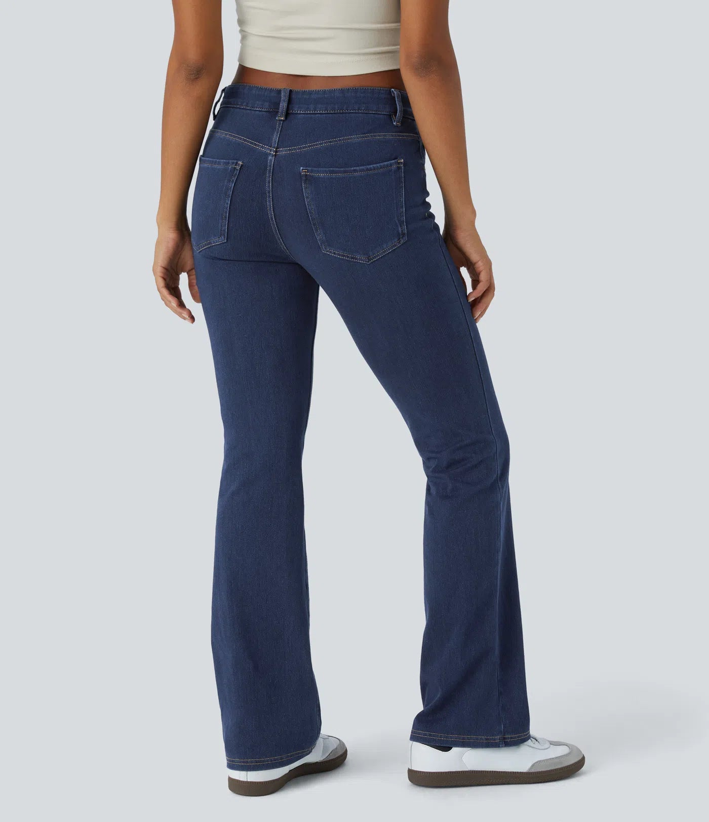 BumFlair - Mid Rise Pockets Casual Bootcut Jeans