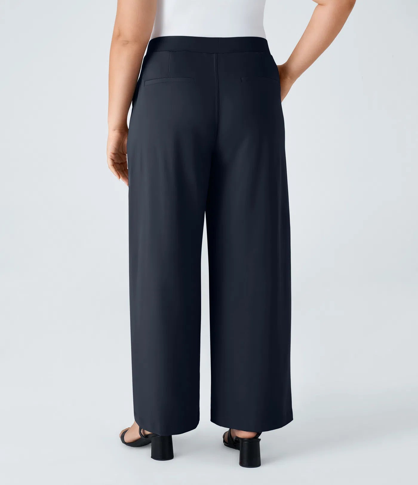 BumFlair - DayStretch High Waisted Pocket Straight Leg Work Plus Size Pants