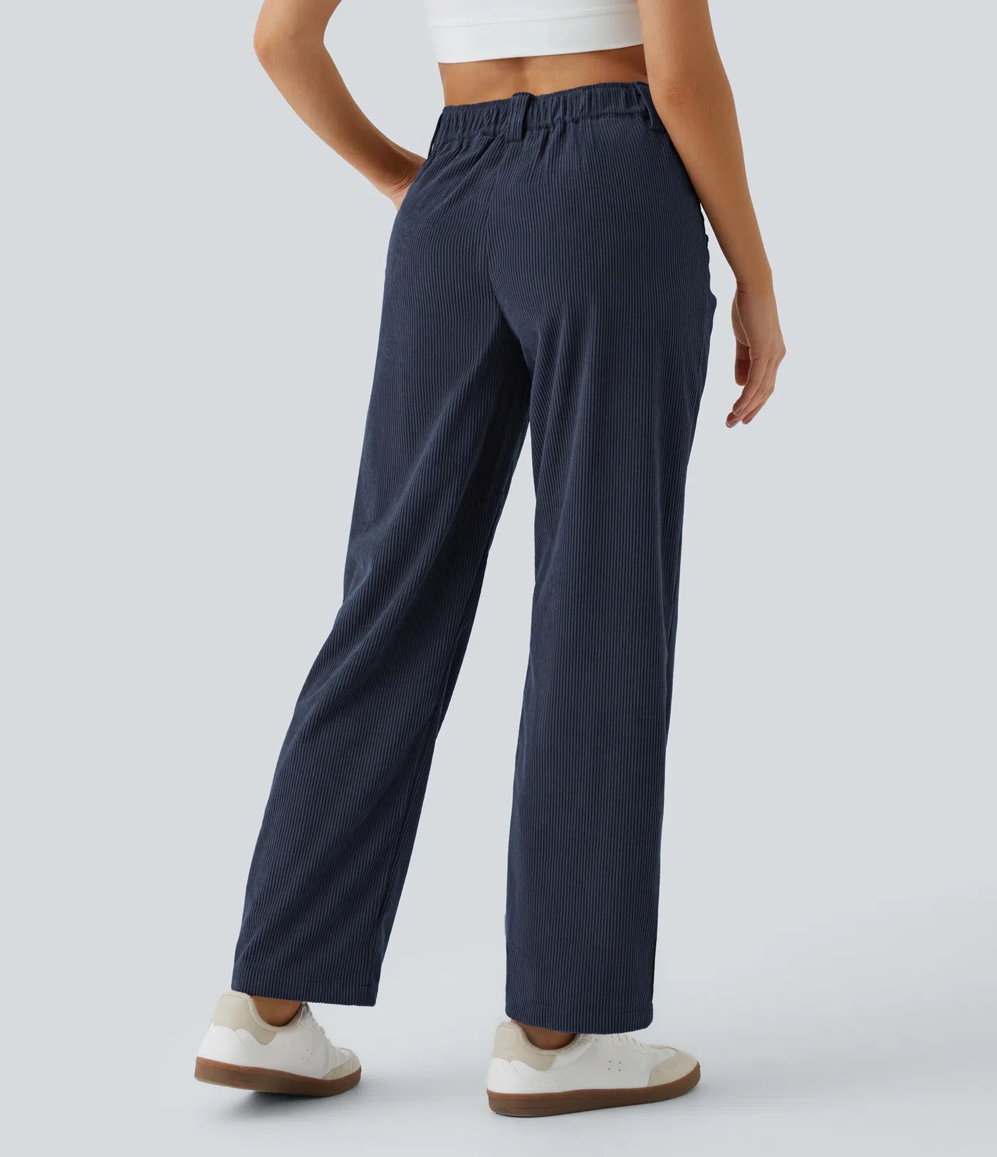 BumFlair – Mid Rise Zipper Pocket Corduroy Casual Pants