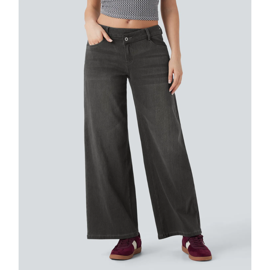 BumFlair - Stretch Comfort Wide-Leg Jeans for Women
