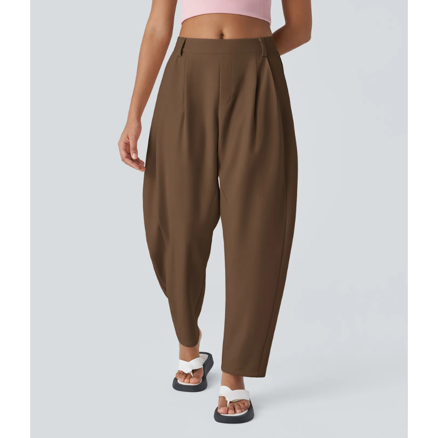 BumFlair – Flexible Comfort Barrel Leg Pants for Women